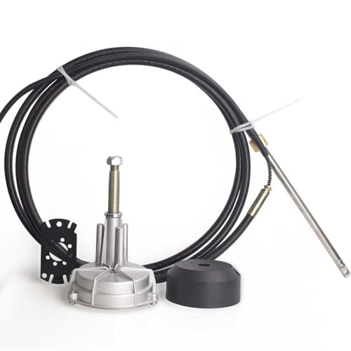 Mojiate 12/13/14/15/16/17ft Boat Steering Cable | Rotary Outboard Cable | Stainless Steel Anti-Corrosion | Compatible with Single Station Boats & NFB Helm Kits(14feet)