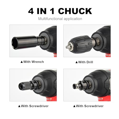 AUTOJARE Cordless Impact Wrench Kit 1/2 inch,Electric Powerful Brushless Motor 20V Max Rechargeable Lithium-Ion Battery with Charger 6pcs Sockets Cordless Wrench Kit
