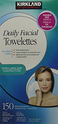 Preisvergleich Produktbild Kirkland Signature tägliche Gesichtsreinigung Erfrischungstücher 150-Pack