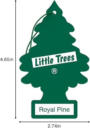 LITTLE TREES Car Air Freshener | Hanging Paper Tree for Home or Car | Royal Pine | 3 Pack - Thumbnail 4