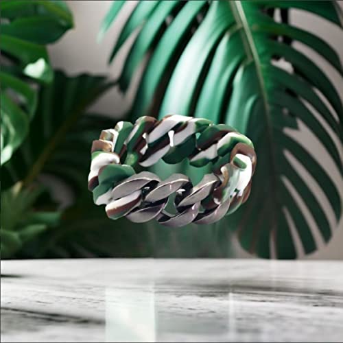 Riwait Double Twist Charm Energy Silicone Bracelets For Women And Men, Silicone Rubber And Stainless Steel Chain Best Fashion Gift For Any Occasion (Mixed) #TOP6