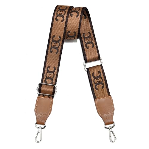 Image of Purse Straps Replacement Crossbody, Universal Wide Shoulder Strap for Bags Adjustable Straps for Handbags (Silvery Hardware)