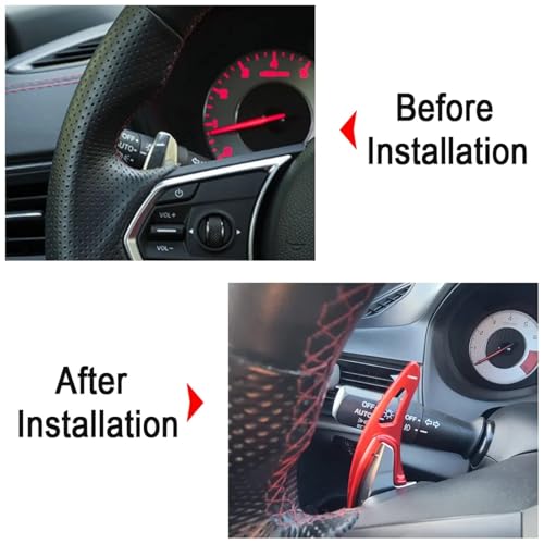 Extensión volante del coche Acura TLX RDX paletas de cambio aluminio rojo 4