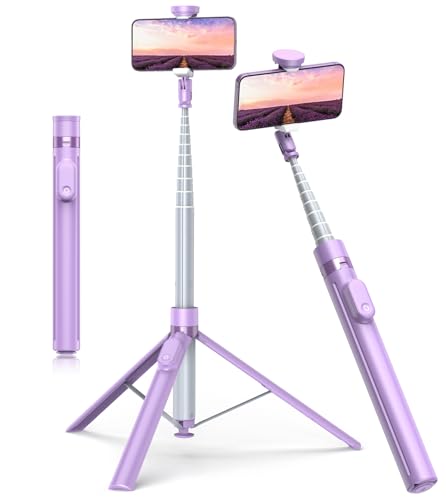 TONEOF 180cm Automática Palo Selfie Trípode, Tripode para Movil con Control Remoto Magnético...