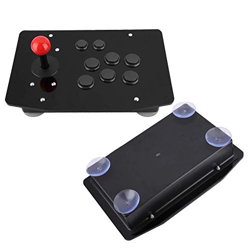 Arcade Rocker Game Joystick, Usb Arcade Game Controller, 8 Button Game Handle Controller With 50Mm Hole Type Fixed Large Suction Cup, Rocker Arcade Controller With Acrylic Crystal Shell #TOP7