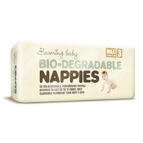 4 Packs Beaming Baby Couches Ecologiques Jetables Biodégradables MAXI (136) Taille 3