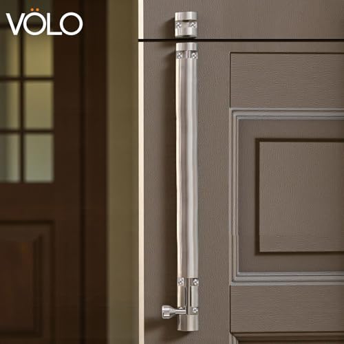 Image of VOLO Aluminium Tower Bolt with Stainless Steel Rod - Heavy Duty Door & Window Latch for Home and Office | Main Door Tower Bolt | Kundi /Chitakini | Pack of 2 Pieces (Silver, 18 Inch)