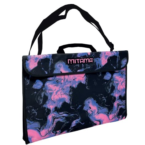Memotak Mitama Valigetta in Tessuto con Tracolla per Scuola e Tempo Libero, Fogli A4 e A3, Resistente e Rinforzata, Colori Assortiti (PINK SMOKE) 2024