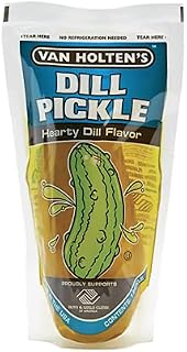 Van Holtens Jumbo Pickle in A Pouch - Hearty Dill Flavour - American Pickles - Fat Free - Gluten Free