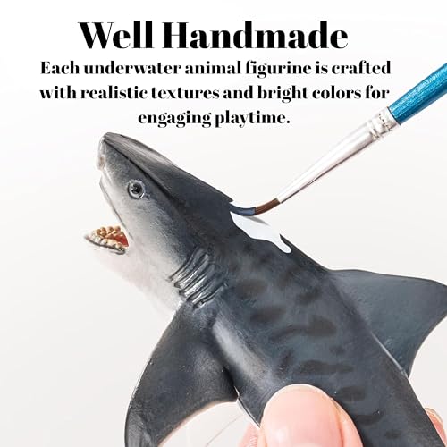 Image of Realistic Ocean Underwater Animals Figures Toy Playset for Kids 3+| 12PCS Water Animal Figurine Toys Set for Boys and Girls Birthday Gifts for Children Decoration Educational & Learning Items