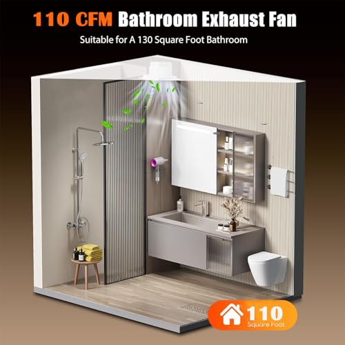 Image of Orsong Bathroom Exhaust Fan 10 inch Panel