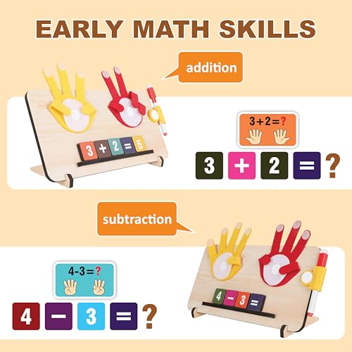 Image of Educational Math Learning & Activity Toys for Kids 3-5 | Early Cognitive Development Montessori Toy for 3, 4 | Number Counting for Toddlers 3, 4 | Birthday Gift for 3, 4, 5 Year Old Boys & Girls