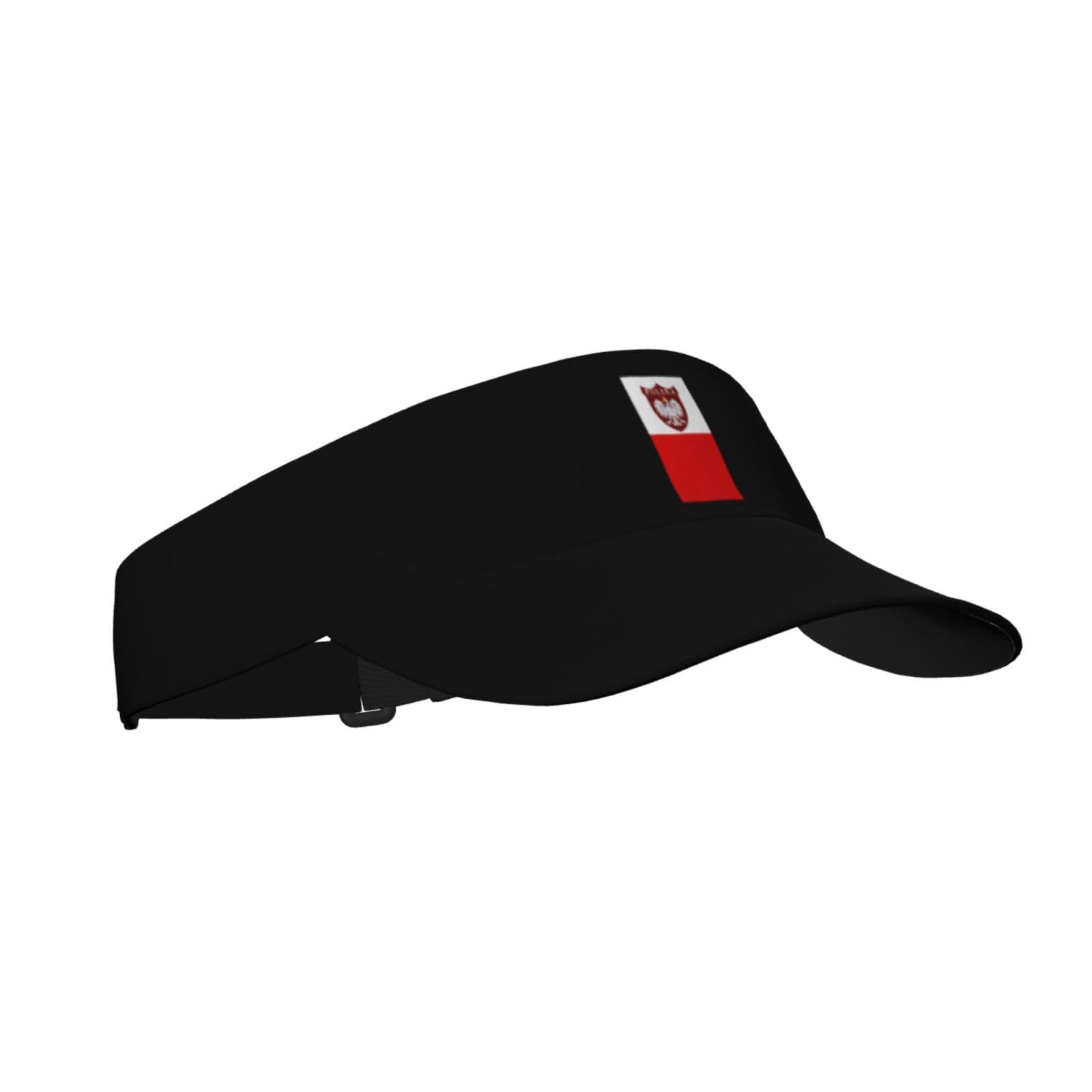 Joisbs Poland Polish Eagle Polska Flag Unisex Sun Visor Cap - Ultimate UV Protection for Stylish Outdoor Fun Black