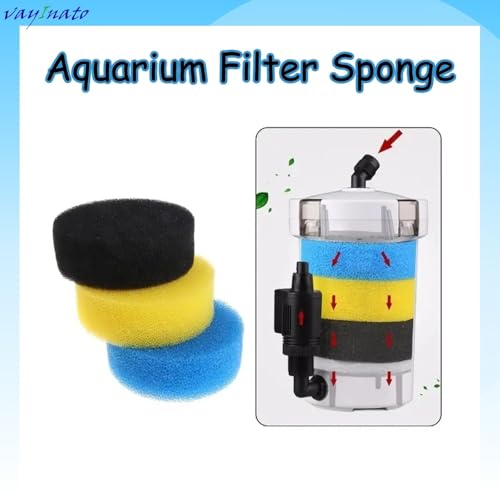 Image of VAYINATO Sun-Sun HW-603B Canister Filter Spare Sponges | 3-Piece Multi-Color Set with Varying Porosity | Mechanical & Biological Filtration for Aquarium Filters