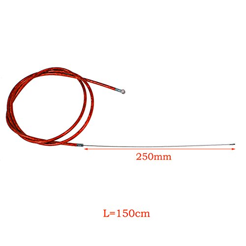 Image of 59 inch Clutch Cable Line and 51 inch Gas Throttle Cable for 2 Stroke 49cc 50cc 60cc 80cc 100cc Motorized Bicycle Push Bike Parts Red
