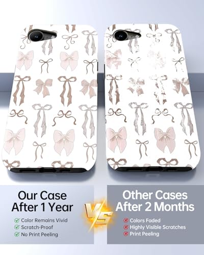 Coque iPhone 16e nœud rose compatible MagSafe silicone antichoc - 7
