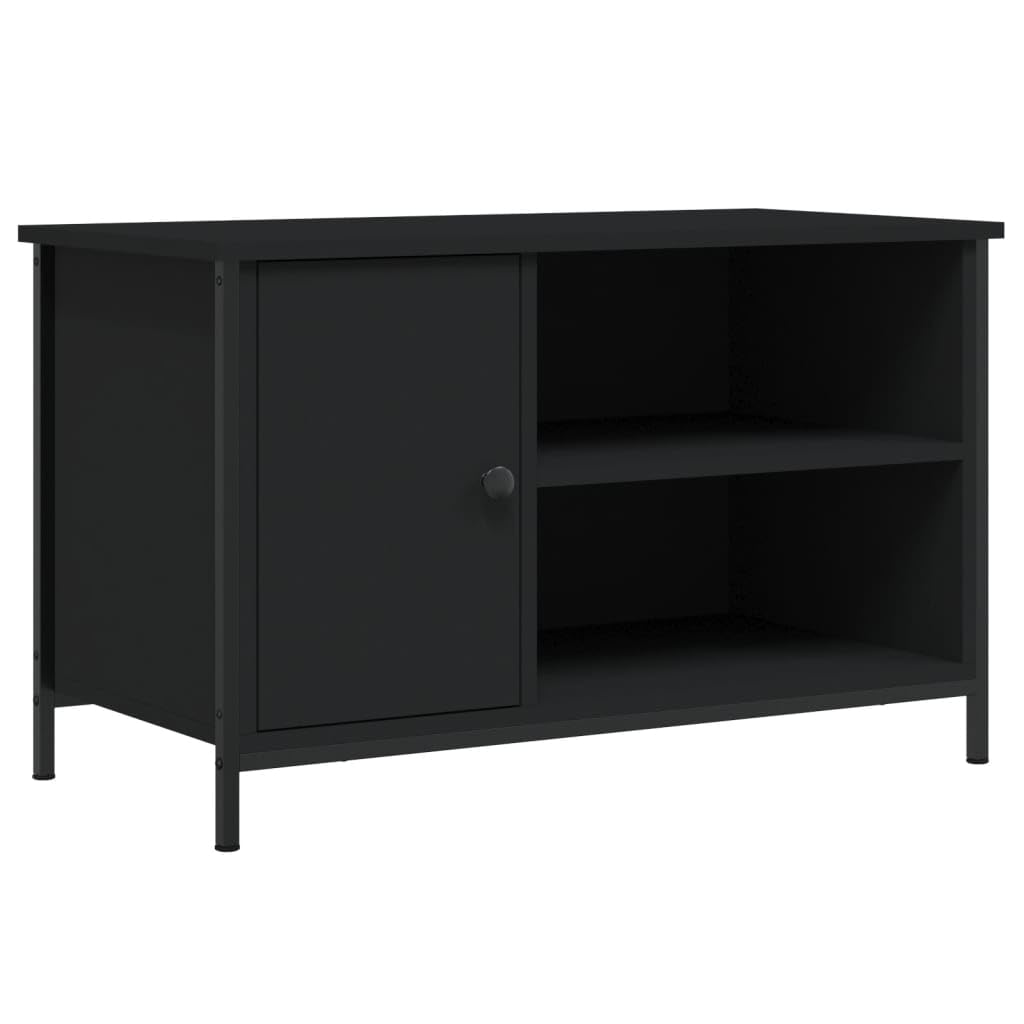 vidaXL Mobile Porta TV Nero 80x40x50 cm in Legno Multistrato