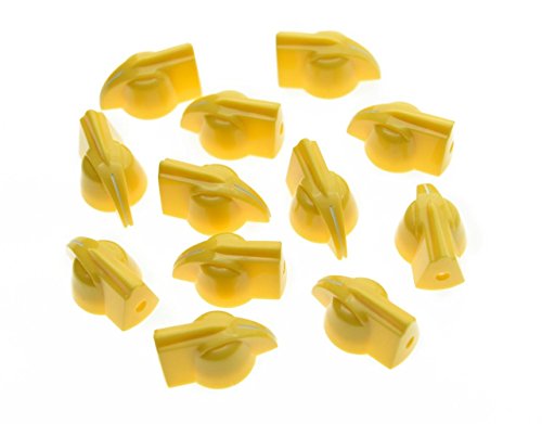 Boutons de tête de poulet jaune Kaish surélevé pour ampli