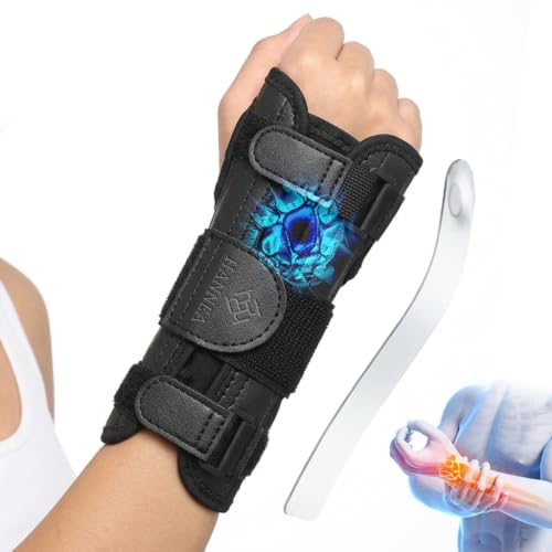 Image of HANNEA Wrist Band for Pain Relief Adjustable Compression Wrist Support for Right and Left Hand, Carpal Tunnel Wrist Splint, Wrist Brace for Arthritis, Tendonitis, Sprains