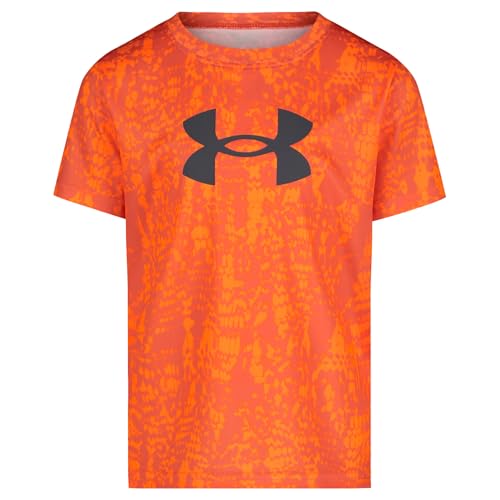 Image of Under Armour Boys' Short Sleeve Logo Graphic T-Shirt, Lightweight & Breathable, Relaxed Fit