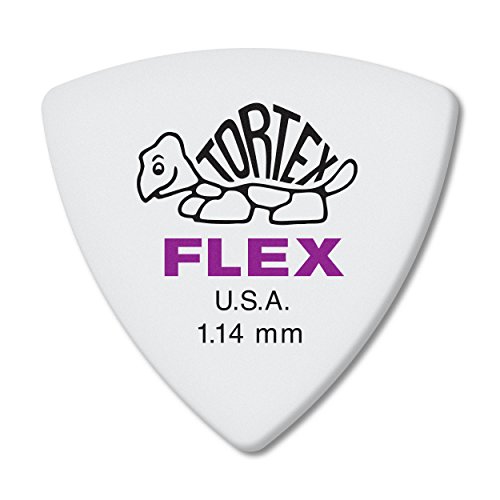Jim Dunlop Dunlop Tortex Flex Triangle 1.14mm Purple Guitar Pick-6 Pack (456P1.14)