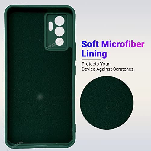 Image of LIRAMARK Silicone Soft Back Cover Case for Vivo V23e 5G / Vivo S10e 5G / Vivo Y75 4G (Silicone Green)