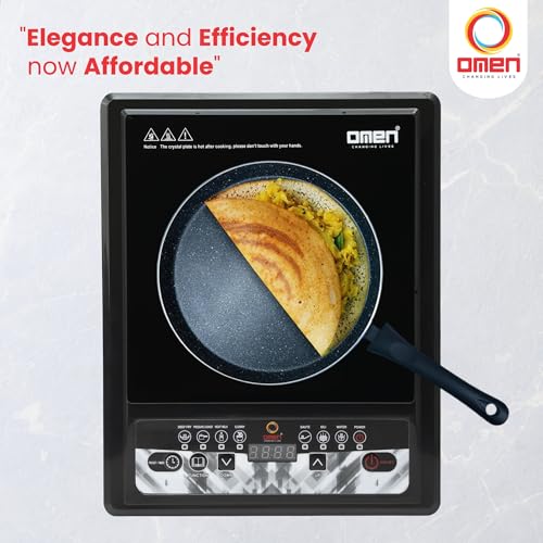 Image of Omen Changing Lives 2000W Induction Cooktop | Push-Button Controls | Auto Shut-Off & Overheat Protection | Digital Display | 7 Preset Cooking Modes | BIS Approved | 1-Year Warranty