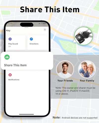 Smart Tracker Tag 4 Pack, Air Localizador Llaves Tag Bluetooth | Buscador de Llaves Funciona con Apple Buscar(Sólo iOS) , para Maletas/Carteras/Bolsos, Duración de la Batería de un Año 6