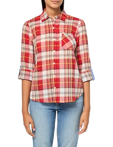 Image of Nautica Women's Button Front Long Sleeve Roll Tab Shirt