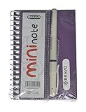 Bravo Mini Notebook With Pen 14X11 Cm - One piece, Assorted Colors, 100 Sheets
