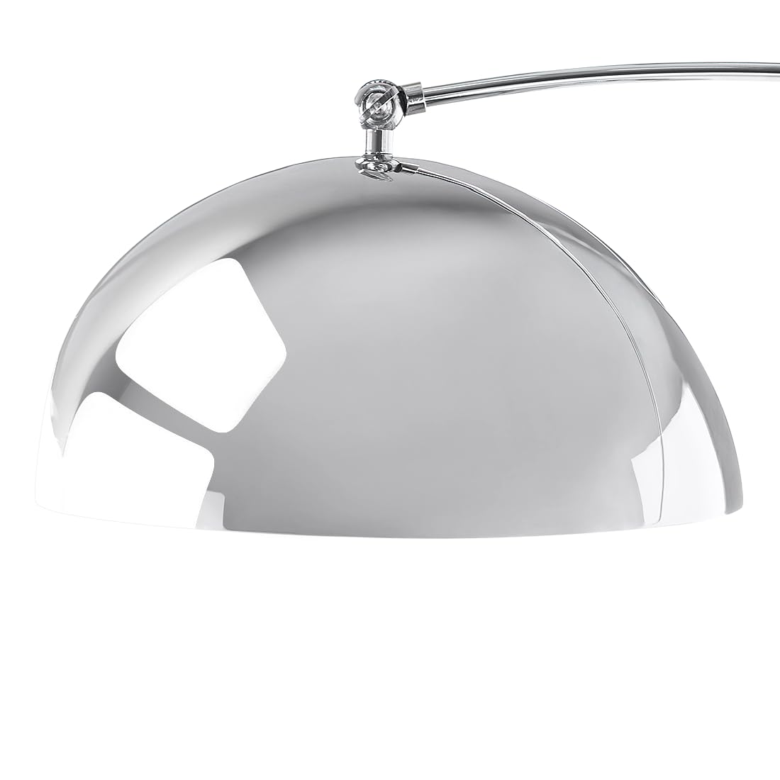 Beliani Lampada da Terra Metallo Argentato 188 cm Arco Base cromata Moderna