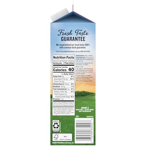 Land O Lakes Half And Half, 1 Quart