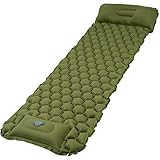 Leibeitz Camping Isomatte Selbstaufblasbare Isomatte Kleines Packmaß Ultraleicht Schlafmatte für Camping, Trekking und Backpacking Grün
