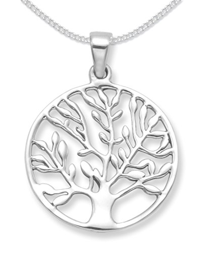 Heather Needham Sterling Silver Life Tree Yggdrasil Pendant on 18 Silver chain - SIZE: 25mm. Life Tree necklace. 8097