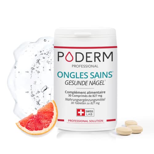 PODERM - ONGLES SAINS COMPLEMENT ALIMENTAIRE 30 jours| Répare et fortifie l’ongle | Cure professionnelle pied/main | Facile & rapide | Swiss Made Cover