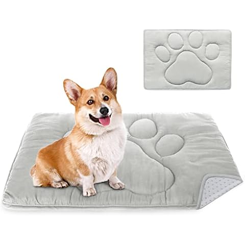 Dog Crate Pad(19"x 30"), Dog Crate Mat with Anti-Slip Bottom, Dog Mats for Sleeping, Breathable Dog Crate Bed Kennel Pad,Dark Colored to Hide Stains, Washable Dog Bed Crate Mat Cover