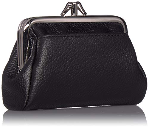 Buxton Womens Hudson Pik-Me-Up Triple Frame Nylon Coin Purses, Black, One Size Us #TOP1