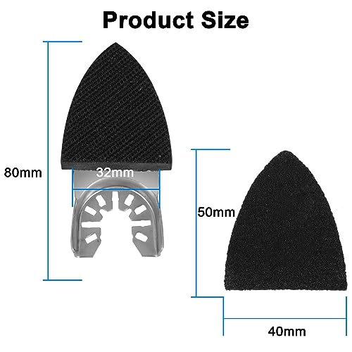 103 Pcs Finger Oscillating Multi Tool Sanding Pads Accessories Kits, Finger Sanding Sheets Sand Kit, 3Pcs Finger Sanding Pad, 100Pcs Sandpaper, 60/100 /150/240 /400 Grits for Wood, Wet and Dry - Image 4