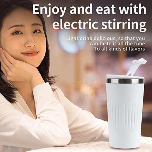 LLBB USB Coffee Cup Rechargeable Heating Self Stirring Mixing Mug Warmer Coffee Capsule Cup (Black)