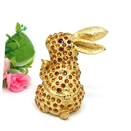 Décoration de Pâques pour coiffeuse avec boîte à bijoux lapin