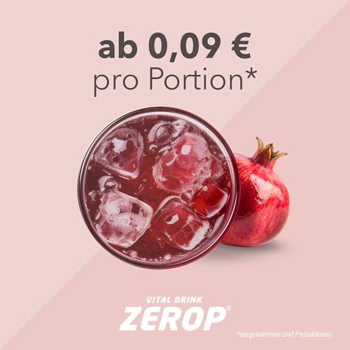 Best Body Nutrition Vital Drink ZEROP® - Granatapfel-Cranberry, Original Getränkekonzentrat - Sirup - zuckerfrei, 1:80 ergibt 80 Liter Fertiggetränk, 1000 ml