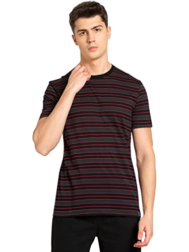 Image of Jockey 2717 Men's Super Combed Cotton Rich Striped Round Neck Half Sleeve Regular Fit T-Shirt
