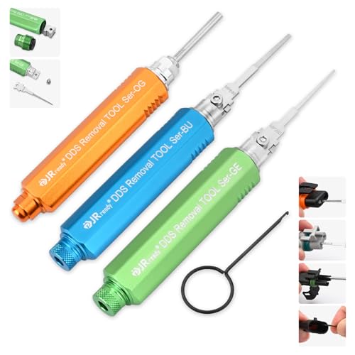 Image of JRready DDS Metal Storage Handle Pin Removal Tool Kit for Weather Pack Metri-Pack Connectors Automotive Depinning Tool with DRK-785084 AMP 1.5mm Superseal Removal Tool ACTCRH7A08