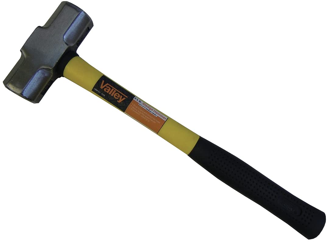 Valley HMFSL-03B 3 Lb. Sledge Hammer, 16" Fiberglass Handle