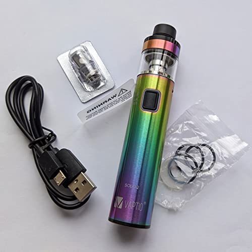 VAPTIO Solo 2 Kit Vape Pen Starter Kit 3000 mAh 50 W Power Elektronische Zigarette mit 2 Stück 0,2 Ohm Mesh Coil,No E Liquid No Nicotine (Tarnung) – Bild 7