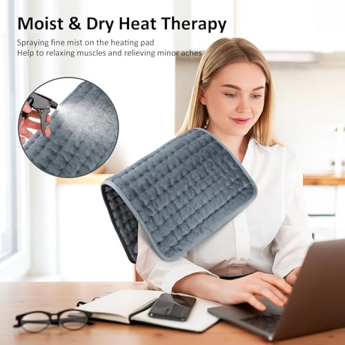 Image of Heating pad for Back /Shoulder /Neck /Abdomen, Heating Pads with 6 Fast Heating Settings, Auto-Off, Machine Wash, Birthday Gifts for Women Mom Men Dad, Extra Large 12 inchx24 inch, Iron