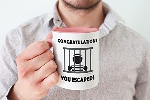 Stuff4 Leaving Gifts for Men or Women, Congratulations You Escaped Retirement Mug - Image 4