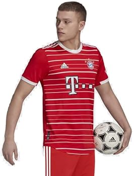 adidas Men's Soccer Bayern Munich 22/23 Authentic Home Jersey, Red