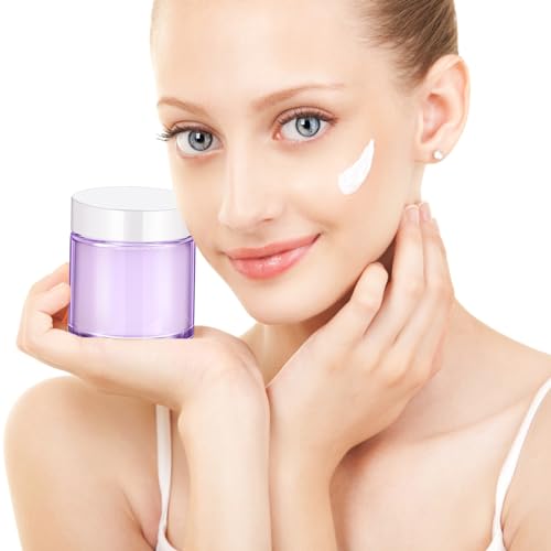 Image of Norme 24 Pcs 4 oz Glass Jars with Lids Cosmetic Jars, Light Purple