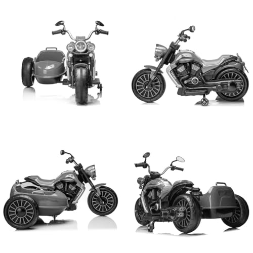 Chipolino Kinder Elektromotorrad Duo TRON, Beiwagen, Musikfunktion, für 2 Kinder, Farbe:weiß – Bild 5